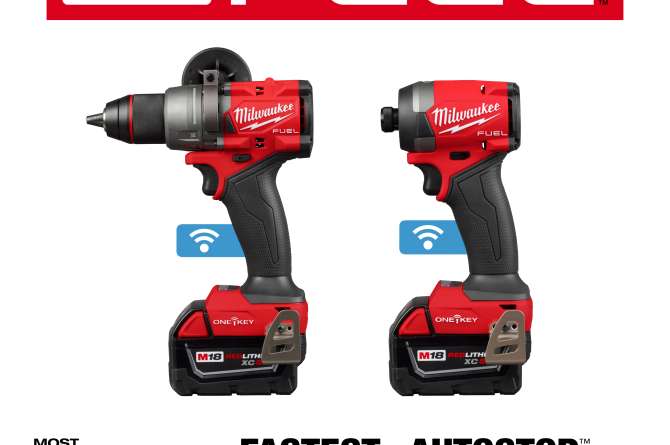 two Milwaukee power tools