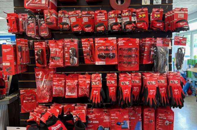 Milwaukee Accessories photo gallery showcasing various tools.