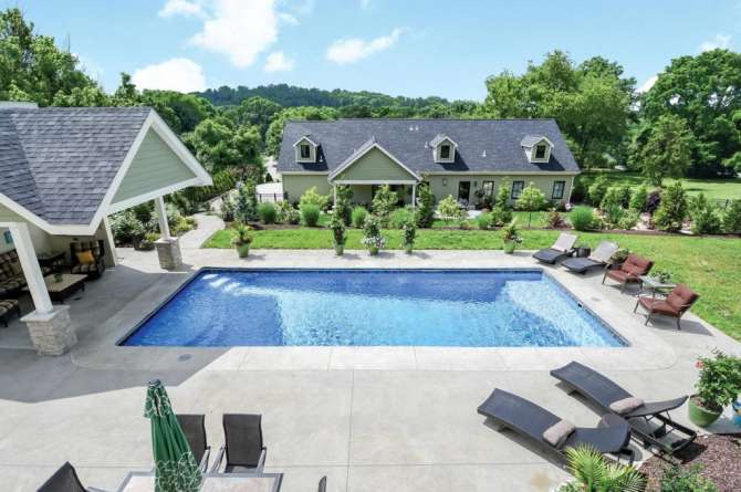 Barcelona Fiberglass Pool Outside.