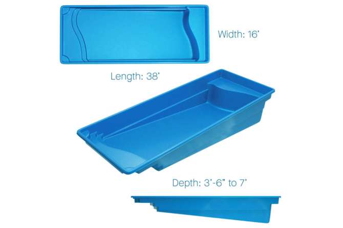 Barcelona Fiberglass Pools Spec Sheet.