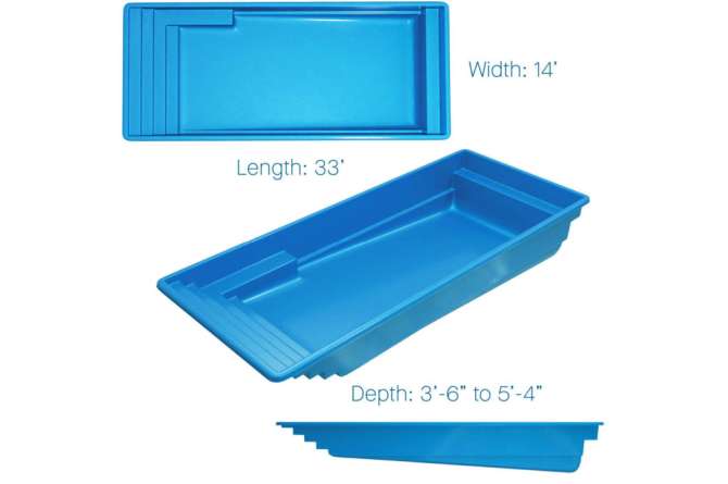 Claremont Fiberglass Pools Spec sheet.