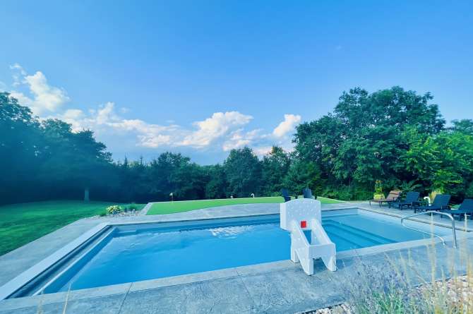 fiberglass pool outdoors