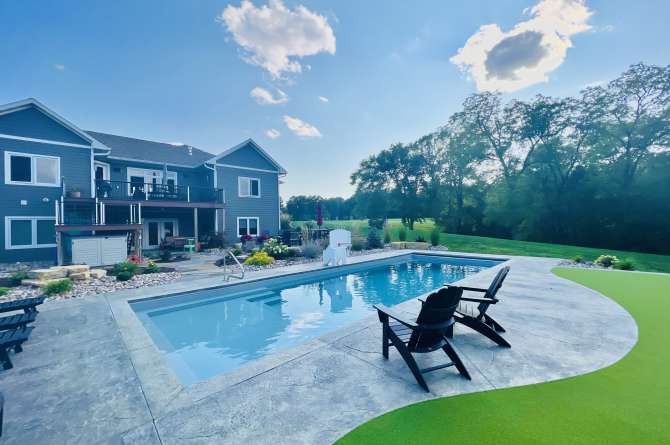 fiberglass pool outdoors