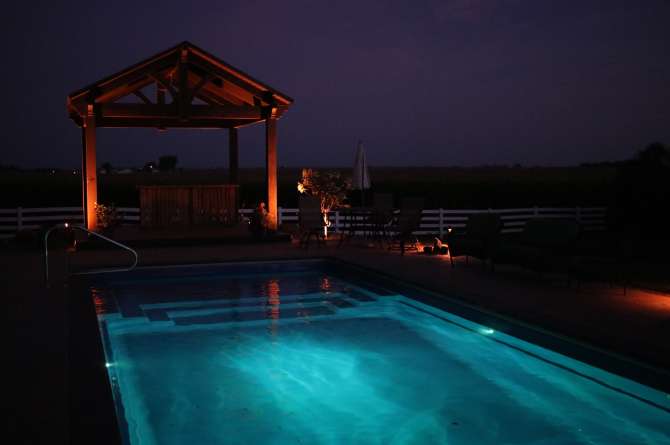 fiberglass pool outdoors