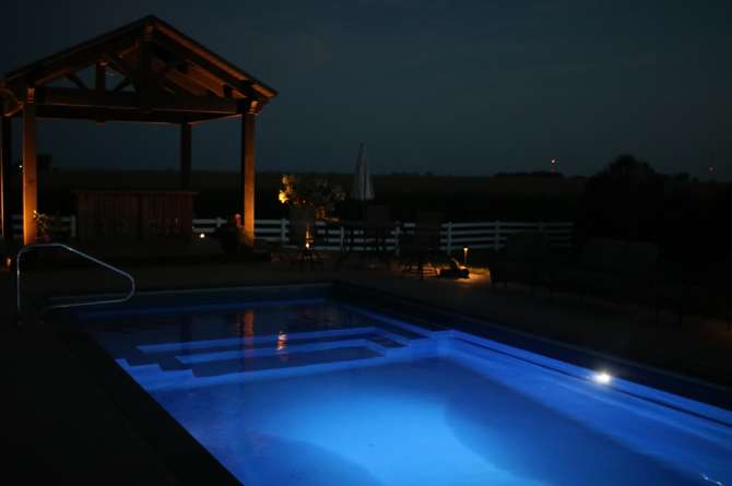 fiberglass pool outdoors