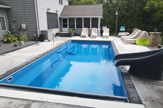 fiberglass pool outdoors