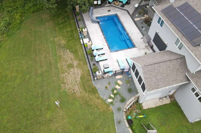 fiberglass pool outdoors