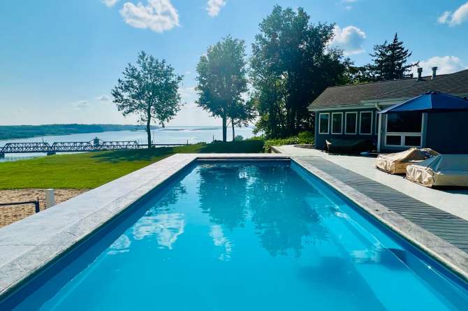 fiberglass pool outdoors
