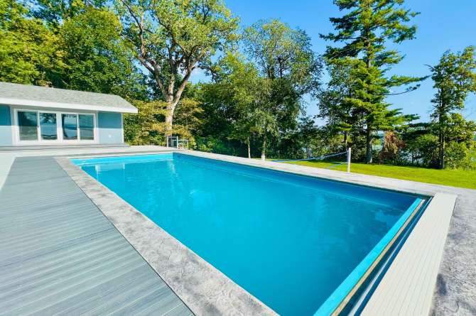 fiberglass pool outdoors
