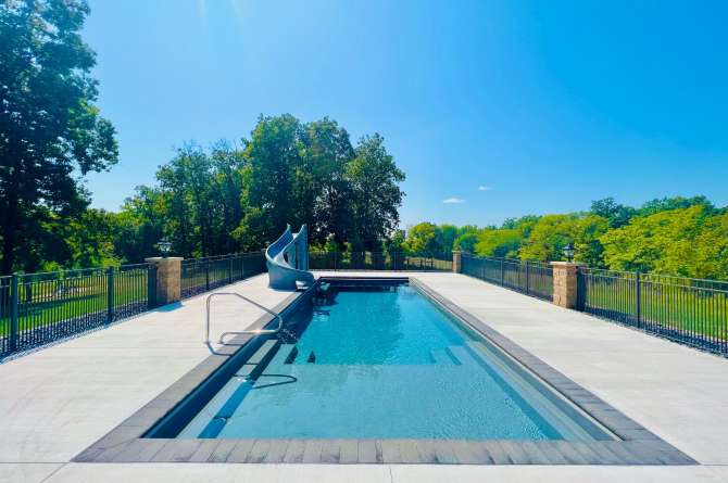 fiberglass pool outdoors