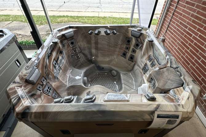 A Vector 21 series spa with an above POV.