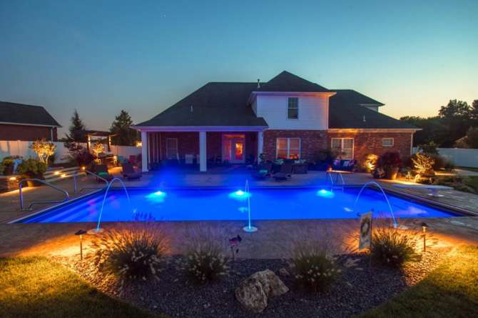 Kingston Fiberglass Pools Outside view.