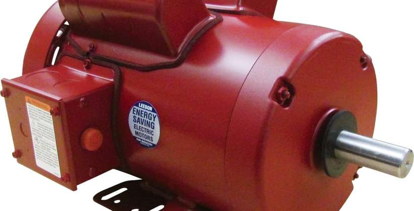 A stock product photo of a Leeson Motor.