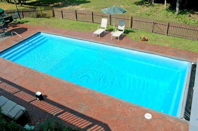 Monaco Fiberglass Pool Outside.