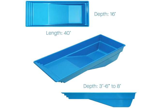 Monaco Fiberglass Pools Spec Sheet.