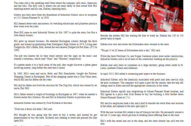 History for electric industrial motors taken from a newspaper article.
