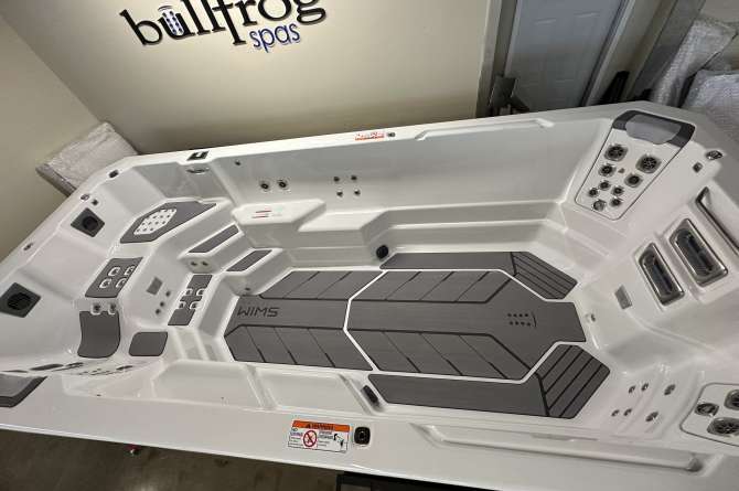 Bullfrog S200 Spa interior view showcasing jets, and other internal components.