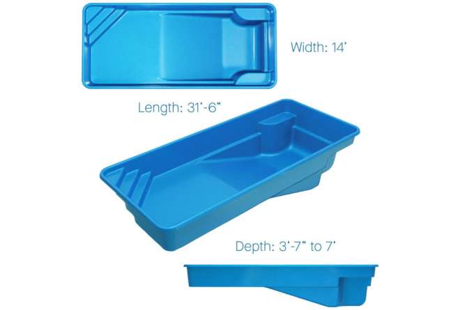 St. Thomas Fiberglass Pools Spec Sheet.