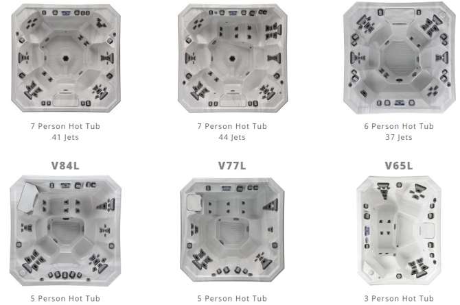 A product line up sheet for the Vector Spa offerings.